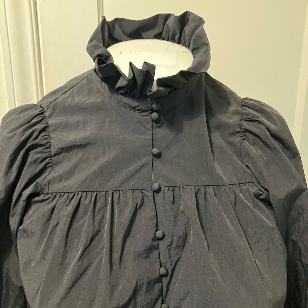 H&M Black Button-Down Shirt Dress